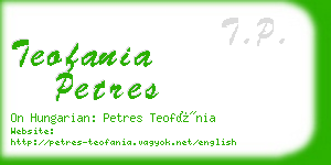 teofania petres business card